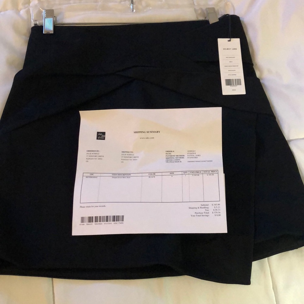 NWT HELMUT LANG KNIT DRAPE SKIRT - Picture 6 of 9